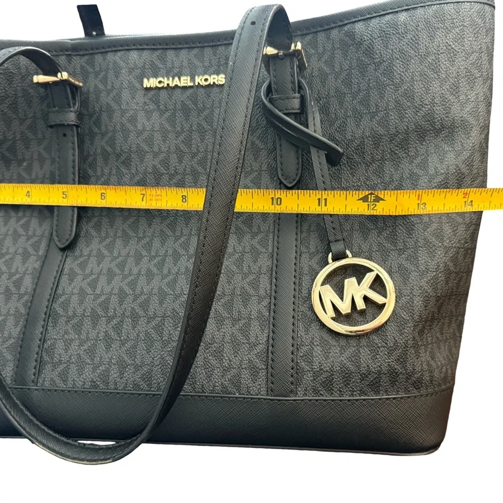 Michael Kors Jet Set‎ Travel Medium Logo Tote – Black